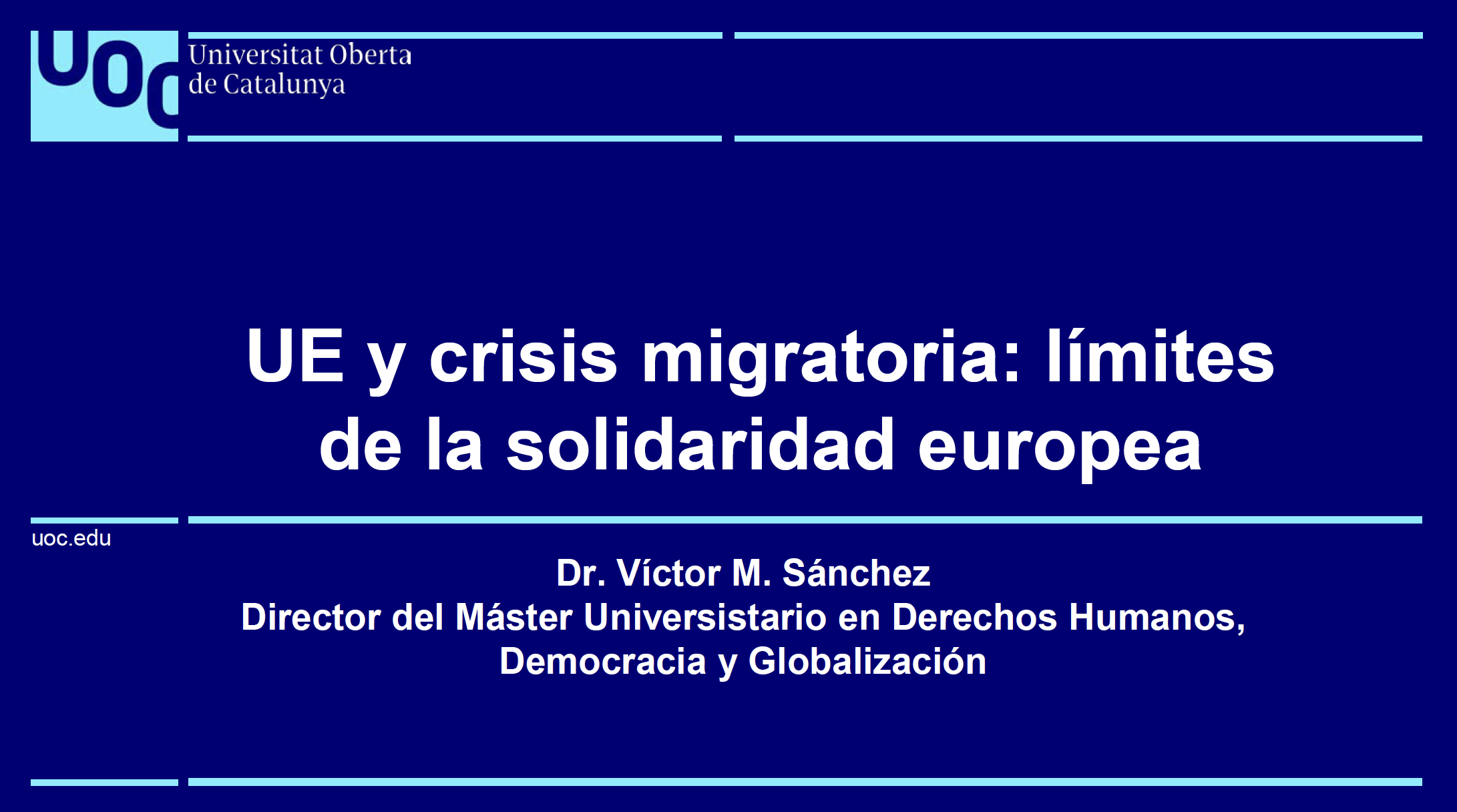 UE y crisis migratoria límites de la solidaridad europea