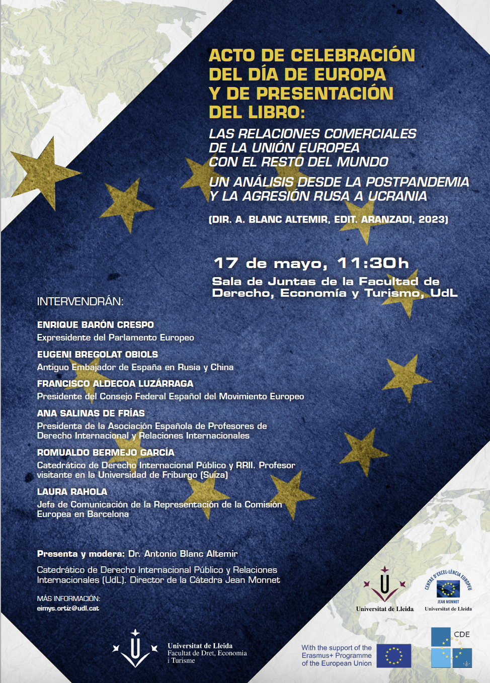 Acto de celebración del Dia de Europa y de presentación del libro Las relaciones comerciales de la Unión Europea con el resto del mundo