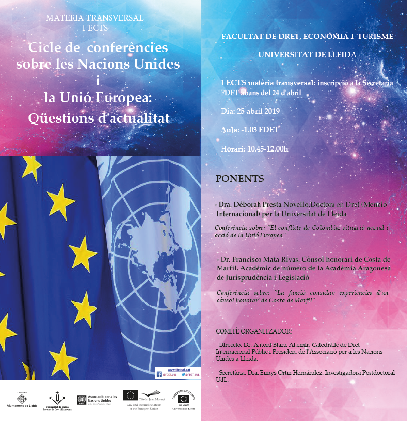 Cicle de conferències sobre les Nacions Unides i la Unió Europea