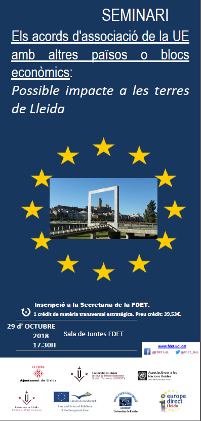 Seminari: Els acords d’associació de la UE amb altres països o blocs econòmics