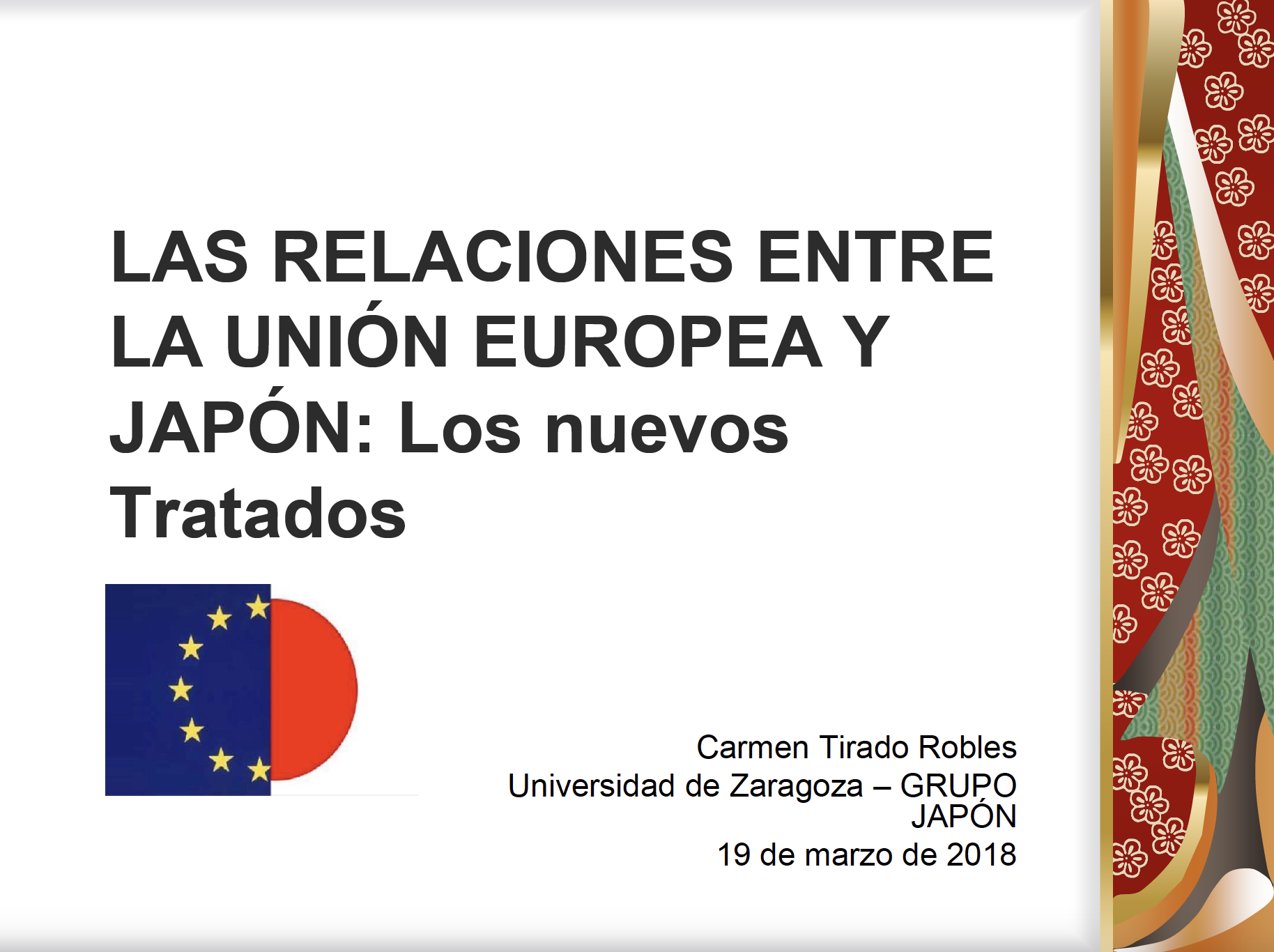Las relaciones entre la Unión Europea y Japón: Los nuevos tratados